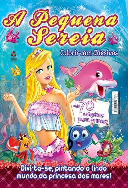 Pequena sereia fofa com livro de colorir coroa livro de colorir