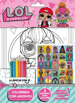 L.o.l. surprise - colorindo com adesivos especial