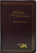 BÍBLIA SAGRADA A21 LETRA GIGANTE LUXO - COURO BONDED BORDÔ